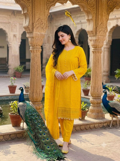 Embroidered Lawn 3-Piece Suit