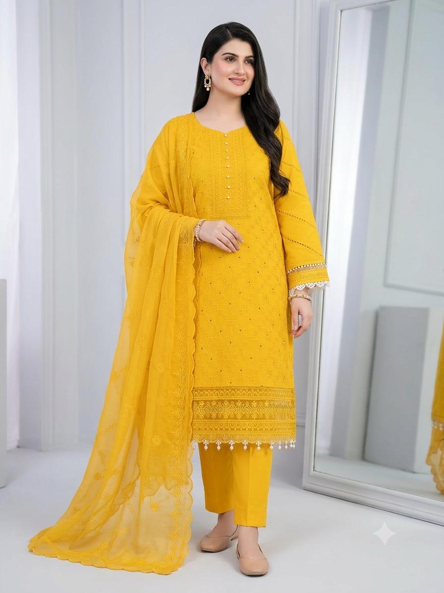 Embroidered Lawn 3-Piece Suit