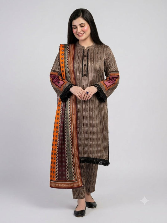 Stylish Stitched 3-Piece Lawn Suit