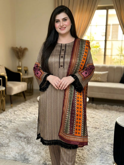 Stylish Stitched 3-Piece Lawn Suit