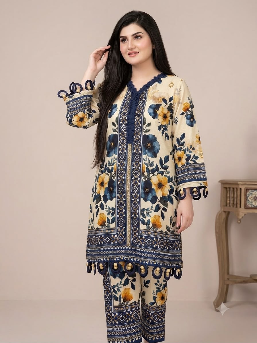 Heritage Studio – 3-Piece Printed Lawn Suit